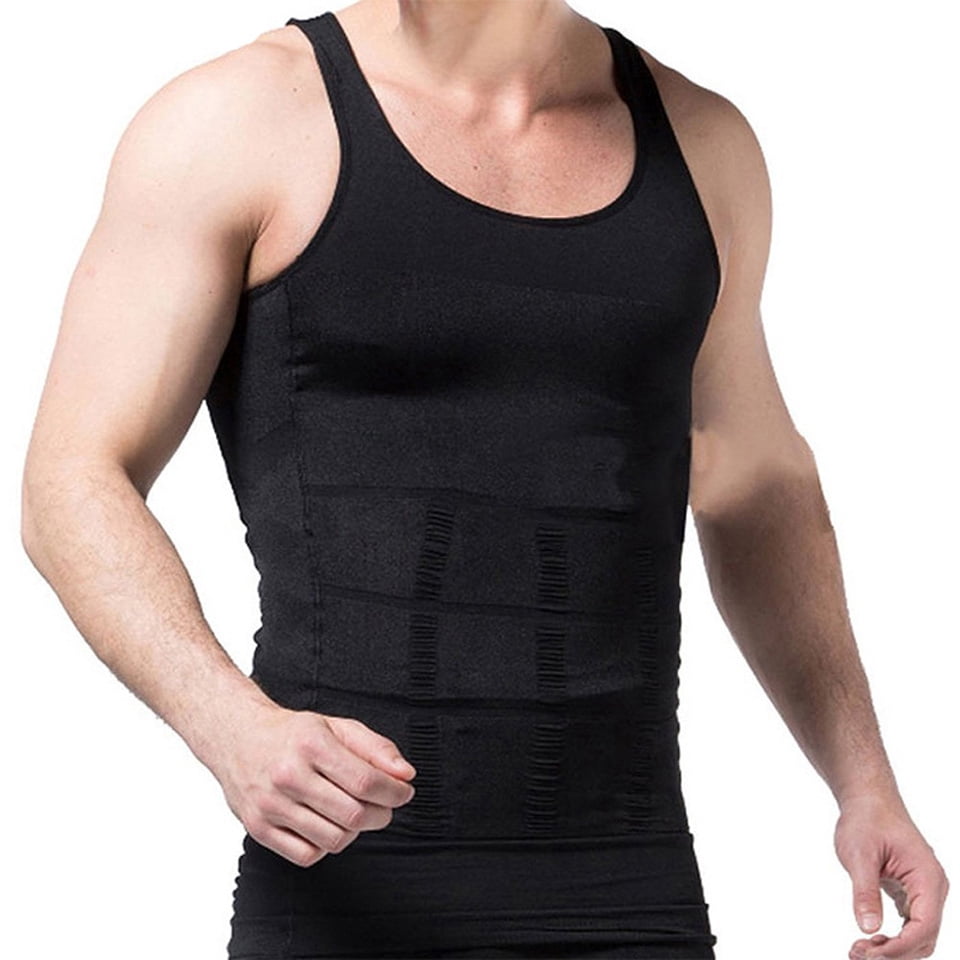 Men's Slimming Body Shapewear Vest Shirt Compression Abdomen Tummy Belly Control
