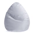 thumbnail image 1 of Gouchee Home Sambre Grey Bean Bag Chair – Soft Velvet Polyester Fabric with Polystyrene Bead Filling, Suitable for Adults and Teens, Lightweight & Portable Seating for Dorm or Living Room, 1 of 8