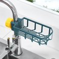 thumbnail image 1 of Oleegame 1PC Shower Soap Dish With Hook Sink Sponge Rack Stand Kitchen Faucet Storage Rack Sponge And Towel Rack Drain Basket Home Kitchen Cleaning Tools Blue, 1 of 4