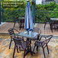 thumbnail image 2 of Patiojoy 9FT Patio UV Protection Tilt Solar Powered Umbrella with LED Lights Blue No Base, 2 of 7