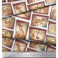 thumbnail image 3 of Soimoi Rayon Crepe Fabric Zodiac Sign Patchwork Print Fabric by The Yard 46 Inch Wide, 3 of 3