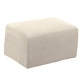 thumbnail image 4 of Stretch Ottoman Cover Ottoman Slipcovers Rectangle Foot Stool Covers Ottoman Foot Rest Cover Jacquard Fabric with Elastic Bottom, 4 of 6