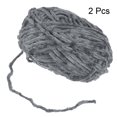 thumbnail image 3 of Unique Bargains 2 Pelotes Fil Velours Fil Chenille 87,49 Verges Polyester Fil Doux pour Couverture 2 Pcs Gris Foncé, 3 of 7