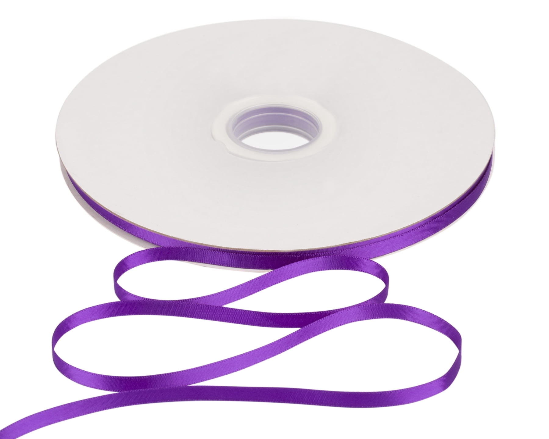 Joycrosso 1/4 Inch Purple Solid Satin Ribbon, 100 Yards Double Faced Satin for Gift Wrapping Floral Bouquets Wedding Party Decoration