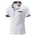thumbnail image 2 of Birdeem T-Shirt à Manches Courtes à Carreaux Décontracté pour Hommes, 2 of 9