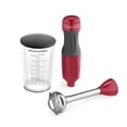 thumbnail image 3 of KitchenAid 2-Speed Corded Hand Blender, Empire Red with Blending Jar and Lid, KHB1231ER, 3 of 7