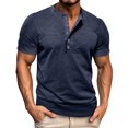 thumbnail image 1 of Besolor Men's Short Sleeve Shirts Summer Classic Button up Basic Tee Shirt Casual Crew Neck Athletic Tops, 1 of 7
