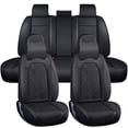 thumbnail image 1 of Maidao Car Seat Covers Full Set for Cadillac for Escalade 1999-2000 5 Seats Leather Compatible Airbag Water Resistant Front Rear Cushion Protector with Headrest Black, 1 of 6