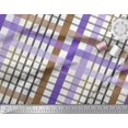 thumbnail image 3 of Soimoi Blue Rayon Crepe Fabric Window Pane Check Printed Craft Fabric by the Yard 46 Inch Wide, 3 of 4