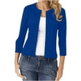 thumbnail image 1 of Yyuzo Blazer Ouvert pour Femmes Cardigan à Manches Longues Veste Courte Décontractée de Bureau, 1 of 6