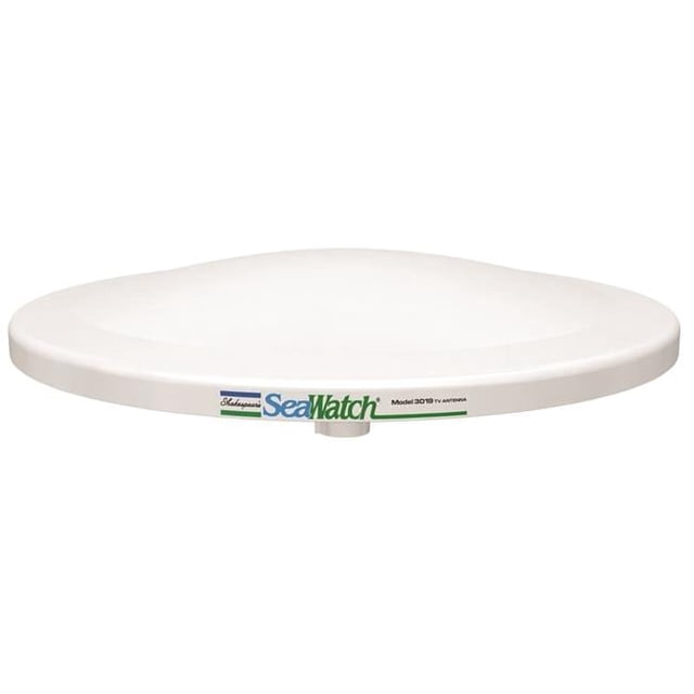 Shakespeare Antenne Télé pour Diffusion 3019 Seawatch; 1 Po - Montage à 14 Fils; Amplificateur à Faible Bruit; Omnidirectionnel; Gain de 30 Décibels; Alimentation 12 Volts C.c./110 Volts C.a.