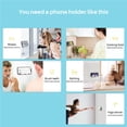 thumbnail image 1 of pitrice Wall Mount Phone Holder Wall Phone Holder Mount for All Phones and Mini Tablet, 1 of 9
