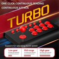 thumbnail image 3 of Y02 Fighting Game Joystick with Stretchable Bracket Games Console 3-Mode Connection Macro/TURBO Function White Red, 3 of 5