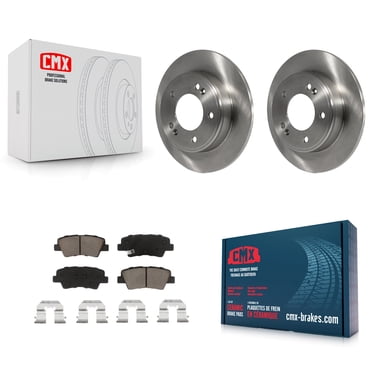 CMX Rear Disc Brake Rotors and Ceramic Pads Kit for Car Hyundai Elantra Kia GT Soul Forte Veloster Forte5 Coupe Koup K8C-101779