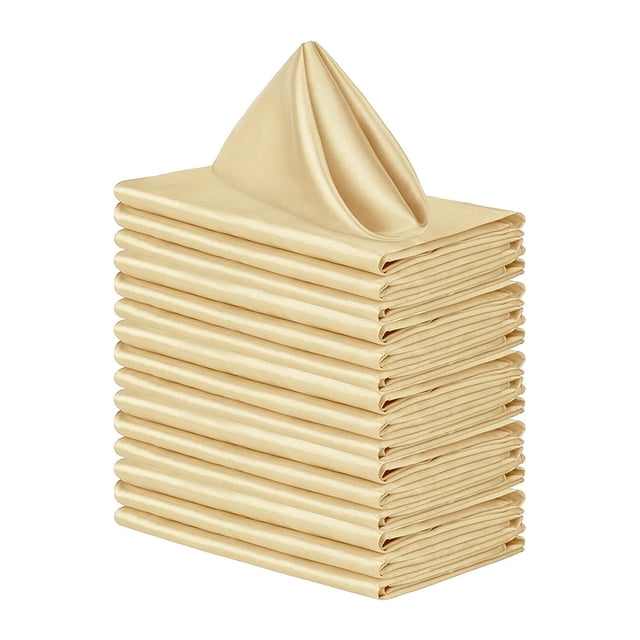 kurtrusly 20pack/lot Fashionable Table Napkins For Wide Range Of Applications Easy champagne gold