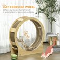 thumbnail image 4 of PawHut 36" Cat Wheel for Indoor Cats with Brake, Scratching Pads, Oak, 4 of 10