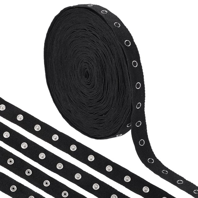 15 Yards Sewing Snap Tape Trim, Sewing Snap Ribbon Fastener Press Stud Tape, Snap Button Tape Soft Cloth Sewing Snap for Sewing DIY Accessories