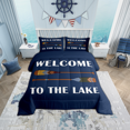 thumbnail image 2 of Erosebridal Lake House Paddle Bedding Toddler Comforter Set, Rustic Lodge Cabin Farmhouse Down Comforter, Reversible 2-Piece, Reversible, 2 of 7
