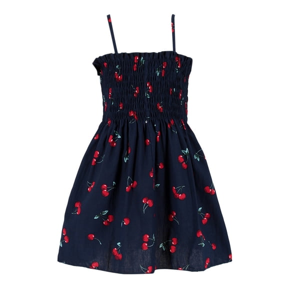 dmqupv Flower Girl Dress Short Toddler Baby Kids Girls Sleeveless Summer Print Dresses Casual Clothes Red,Size for 3-4 Years