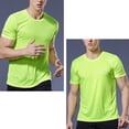 thumbnail image 4 of Men's Swim Rash Guard, Short Sleeve UV Sun Protection Workout Athletic Shirts Quick Dry Gym Running Tee Tops, 4 of 6