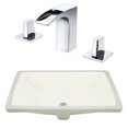 thumbnail image 1 of 20.75-in. W CSA Rectangle Bathroom Undermount Sink Set In Biscuit - Chrome Hardware AI-23078, 1 of 7