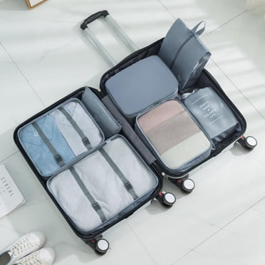 Mistaha Ensemble de Rangement de Voyage en Sergé 290T, Valise à Sept Pièces, classification des Vêtements, Tri et Rangement, Rangement 7 Pcs