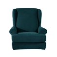 thumbnail image 1 of DOLITY 1 set Stretch Spandex Furniture Piece Wingback Chair Slipcover Protector Dark Green, 1 of 9