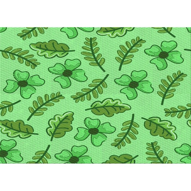 Ahgly Tapis Rectangulaire Lavable en Machine Vert Transitionnel, 2 Pieds x 5 Pieds