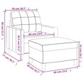 thumbnail image 4 of vidaXL Sofa Chair with Footstool Dark Grey 60 cm Fabric, 4 of 4
