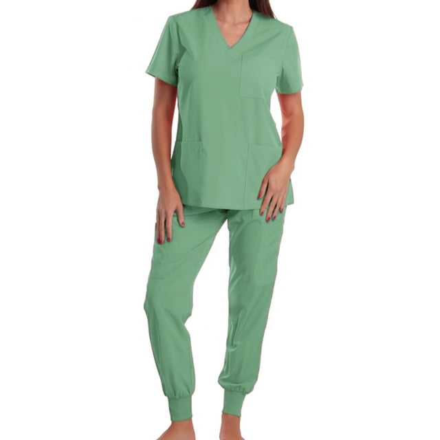 Scrubs for Women V Neck Short Sleeve Workwear Set Doctors Nurses
