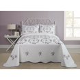 thumbnail image 4 of MODERN HEIRLOOM Collection Couvre-Lit Rempli de Coton Gwen, Grand Lit, 102 par 118 Pouces, Blanc, 4 of 4