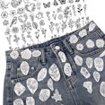 thumbnail image 2 of 2 Sheets Water Soluble Embroidery Stabilizer DIY Stick Stitch Embroidery Paper with Pre-Printed Flowers Leaves Animals Pattern Beginners Sewing Lover Gift, 2 of 8