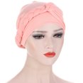 thumbnail image 1 of Bangcool Turban Tresse Torsadée Bonnet Élastique Couverture de Perte de Cheveux Sleep Cap, 1 of 4