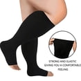 thumbnail image 2 of Decodeary Compression Socks Wide Calf Health Care Long-lasting Black Skin Color Professional Practical Long-lasting Elderly Skin Clor/Toe M, 2 of 9
