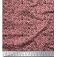 thumbnail image 1 of Soimoi Orange polyester Crepe Fabric Lotus Leaves Print Fabric by Yard 52 Inch Wide, 1 of 4