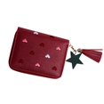 thumbnail image 1 of Women's Large Capacity PU Leather Heart Shaped Foldable Multi Functional Wallet Card Case Purse & Makeup Bag, 1 of 8