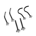 thumbnail image 3 of 6Pcs Tiny Bone Studs Nose Piercing Jewelry Stainless Steel Nose Screws Rings Set Black, 3 of 9