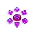 thumbnail image 1 of Metallic Dice Games LIC4179 Mini Poly Stardust Dice Set, Purple & Silver - Set of 7, 1 of 1