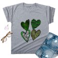 thumbnail image 4 of QIPOPIQ T-Shirts à Manches Courtes pour Femmes à Col Ras du Cou T-Shirts de la Saint-Patrick T-Shirt Trèfle pour Dames T-Shirt Vert T-Shirts de la Saint-Patrick T-Shirts Léopard Cœur T-Shirts Amples pour les Fêtes T-Shirts Graphiques Offres, 4 of 4