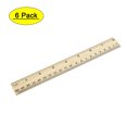 thumbnail image 1 of Unique Bargains Règle Droite en Bois, 20cm, Bois, 6 Unités, 1 of 4