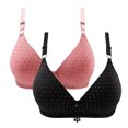 thumbnail image 1 of Timegard 2pc Wireless Bras for Women Breathable Comfort Adjustable Strap High Support Everyday Bralette, 1 of 2