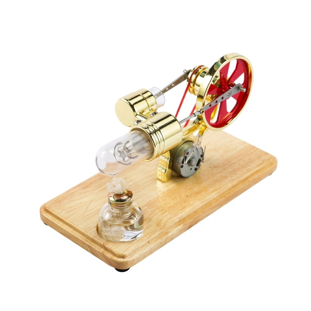 yeacher Mini Moteur à Air Chaud Modèle de Générateur d'Électricité LED Coloré Kit Éducatif Scientifique pour Enfants
