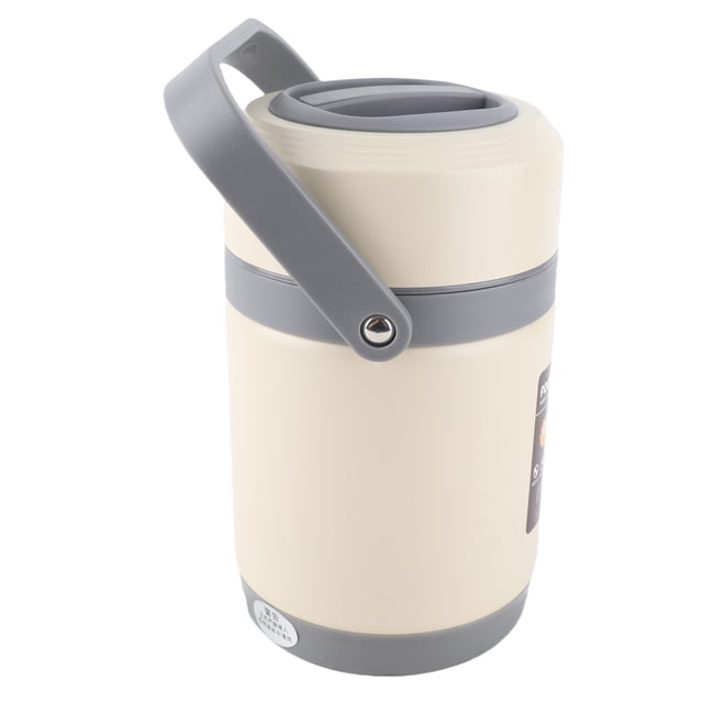 Thermal Cooker, 2L 20W Stainless Steel Constant Temperature Heat Preservation Lifting Pot with Carrying Handle, Mini Portable Thermal Cooking Pot for Off Ice Camping Travel
