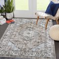 thumbnail image 3 of FairOnly 9' x 12' Area Rugs,Machine Washable Printd Rugs for Living Room Bedroom Kitchen Home Decor, Non Slip TPR Back Floor Carpet,Khaki, 3 of 8