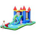 thumbnail image 1 of Gymax Inflatable Bouncer Climbing Slide Bounce House Water Park BallPit Without Blower, 1 of 10