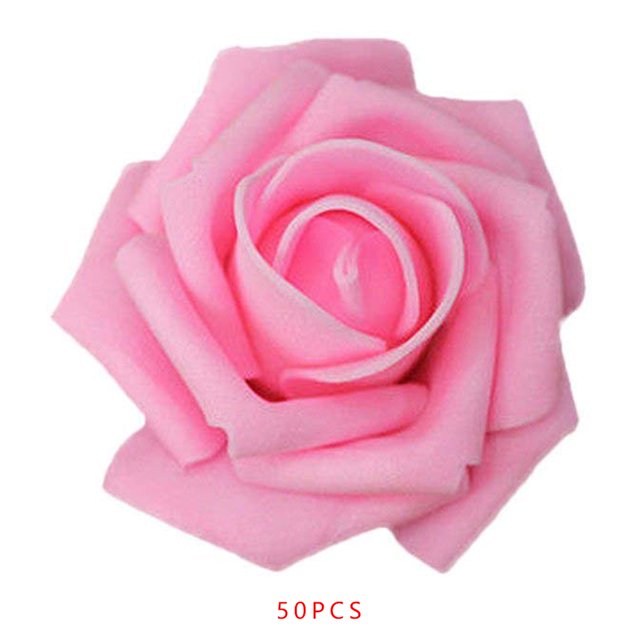 50pcs Artificial Bionic Flowers PE Foam ; wedding simulated Fake Lifelike Roses Wedding Egagement Decorations