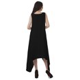 thumbnail image 4 of Moomaya Robe de Plage pour Femmes Sans Manches en Rayonne Unie à Ourlet Asymétrique pour Fête, 4 of 5