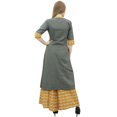 thumbnail image 2 of Phagun Vêtements pour Femmes Indiens Gris Kurti Ligne A Kurta Robe avec Palazzo-18, 2 of 7