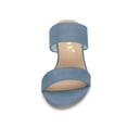 thumbnail image 2 of BLISSFUL STEP Women's Shoes Dual Straps Mid Block Heel Slide Sandals Haze Blue 7, 2 of 8