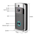 thumbnail image 3 of V5 Sonnette Vidéo 2.4G Connexion Wi-Fi Vision Nocturne Grand Angle Notification en Temps Réel 3 Batteries (Argent), 3 of 13